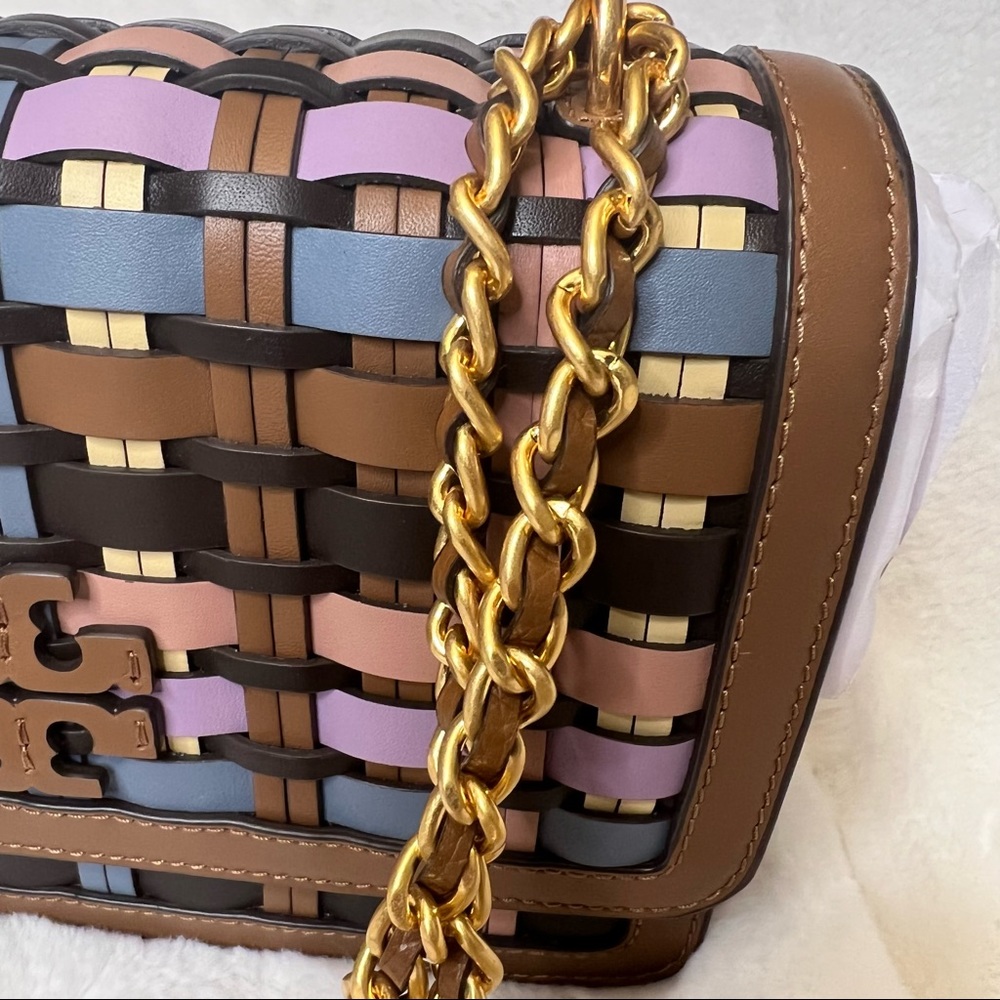 ⚠️ SOLD ⚠️NWT Tory Burch Britten Woven Small Adjustable Shoulder Bag - Picture 12 of 13